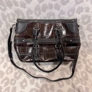 Brighton Black & Brown Leather Brighton with lots of pockets & heart charm 💕